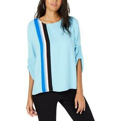 Alfani Womens Smocked-Sleeve Pullover Blouse - Small