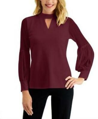 Jm Collection Sheer-Sleeve Top,Size XL