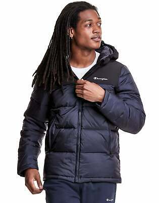 Champion Mens Contrast Lightweight Padded Hooded Jacket, Limited Edition Navy L