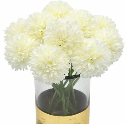 Fantasy Gardens Artificial Fake Flower Plants Silk Chrysanthemum 10Pcs DIY Ball