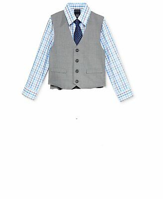 Nautica 3-PC. Sharkskin Vest, Shirt and Tie Set, Little Boys, Size 2T