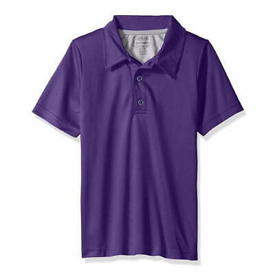 Cherokee Boys Uniform Short Sleeve Performance Polo Shirt,purple,14/16