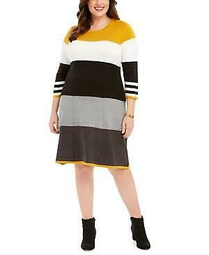 Jessica Howard Womens  Striped Sweaterdress, Size 1X