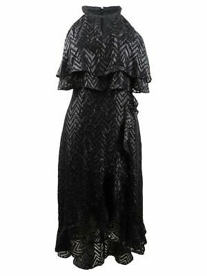 kensie Womens Sequin Sleeveless Ruffle Dress Off Kensie Ruffled Popover,Size 10