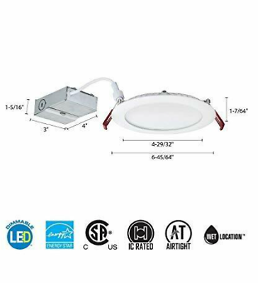 Lithonia Lighting WF4 27K30K35K 90CRI MW M6 LED color Temperature Selectable Ult