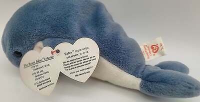 Ty Beanie Baby – Echo the Dolphin, Very Rare With Errors