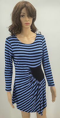 ECI NY Womens Striped Mini Dress, Size M/Blue