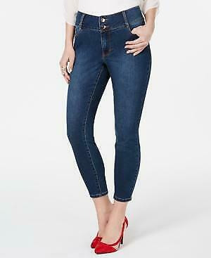 Thalia Sodi Women's Double-Button Skinny Ankle Jeans, Indigo, Size 4