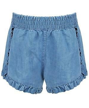 First Impressions Baby Girls Ruffled Denim Shorts-3/6Months