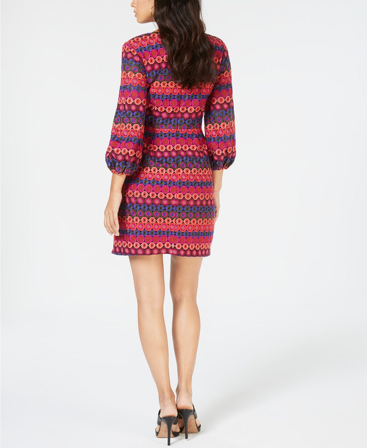 Trina Turk Nicole Crochet Dress W/ Bubble Sleeves, Size 4