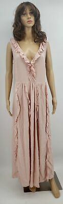 Bardot Womens Ruffle  Maxi Dress Blush, Size 12