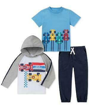 Kids Headquarters Baby Boys 3-Pc. Race Car Tee and Jogger Pants Set, 24 Months