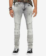 Buffalo David Bitton Mens Max-x Skinny-Fit Stretch Moto Jeans, 36X32