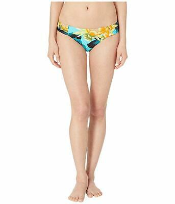 Lucky Brand Tropical Paradise Shirred Hipster Bikini Bottoms - M/ Floral Multi