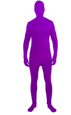 Novelties Im Invisible Costume Stretch BodySuit, Neon Purple, Child Large 12/14