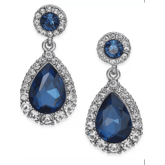 Charter Club Pave and Stone Drop Earrings