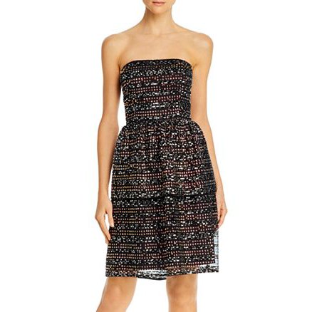 Aidan by Aidan Mattox Strapless Sequined Dress, Size 2