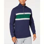 Club Room Mens Colorblocked 1/4-Zip Fleece Sweatshirt