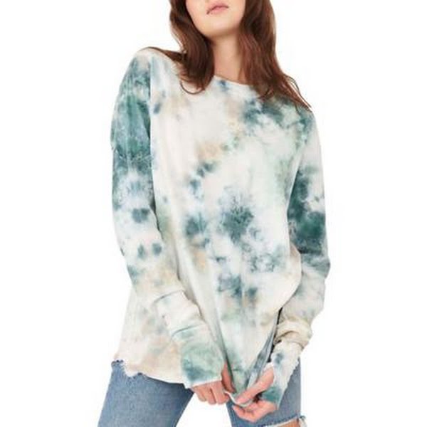 Free People Washed Tie Dye Top