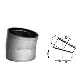 Duravent 24 Inches DuraTech 15 Degree Galvanized Elbow - 99864