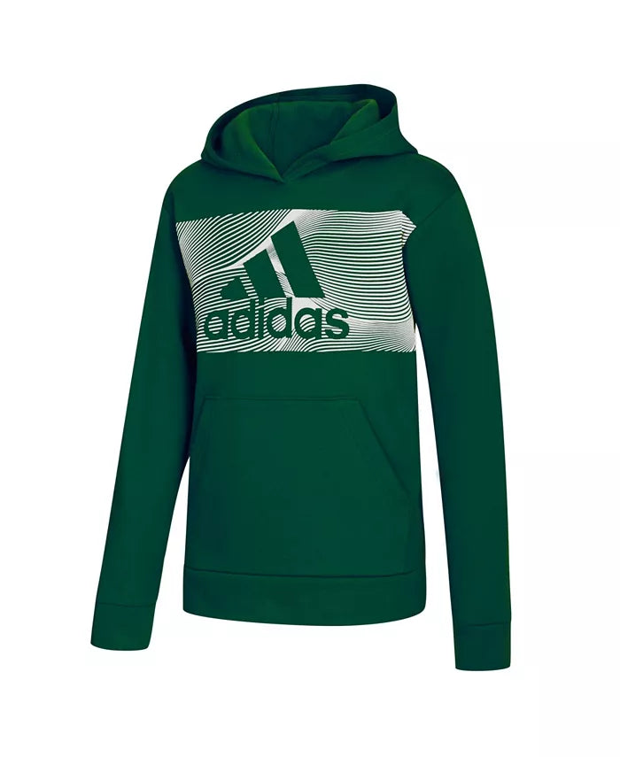 Adidas Kids Ctn Event21 Pullover Hoodie in Green