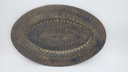 Fair Trade Wall Hanging Large Oval Etched Indian Tray