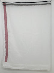 Polyester Sheer Rod Pocket Curtain Panel with Fabric Embellishments