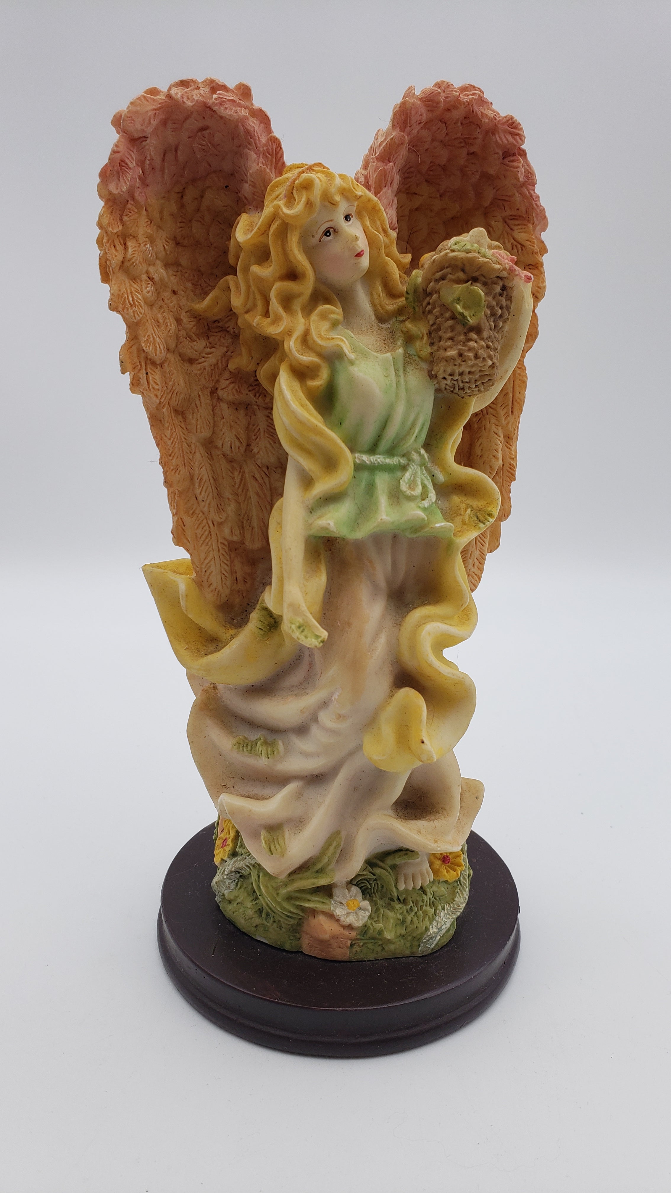 Set of 2 8in Resin Garden Angel Figurines