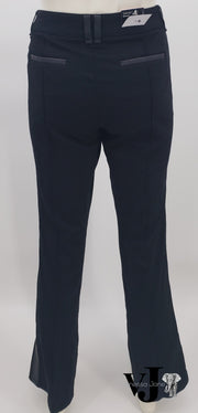 I.N.C. International Concepts Faux-Leather Stripe Flare Leg Pants, Size 10