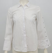 Kensie  Bell Sleeve Top, White, Size XS