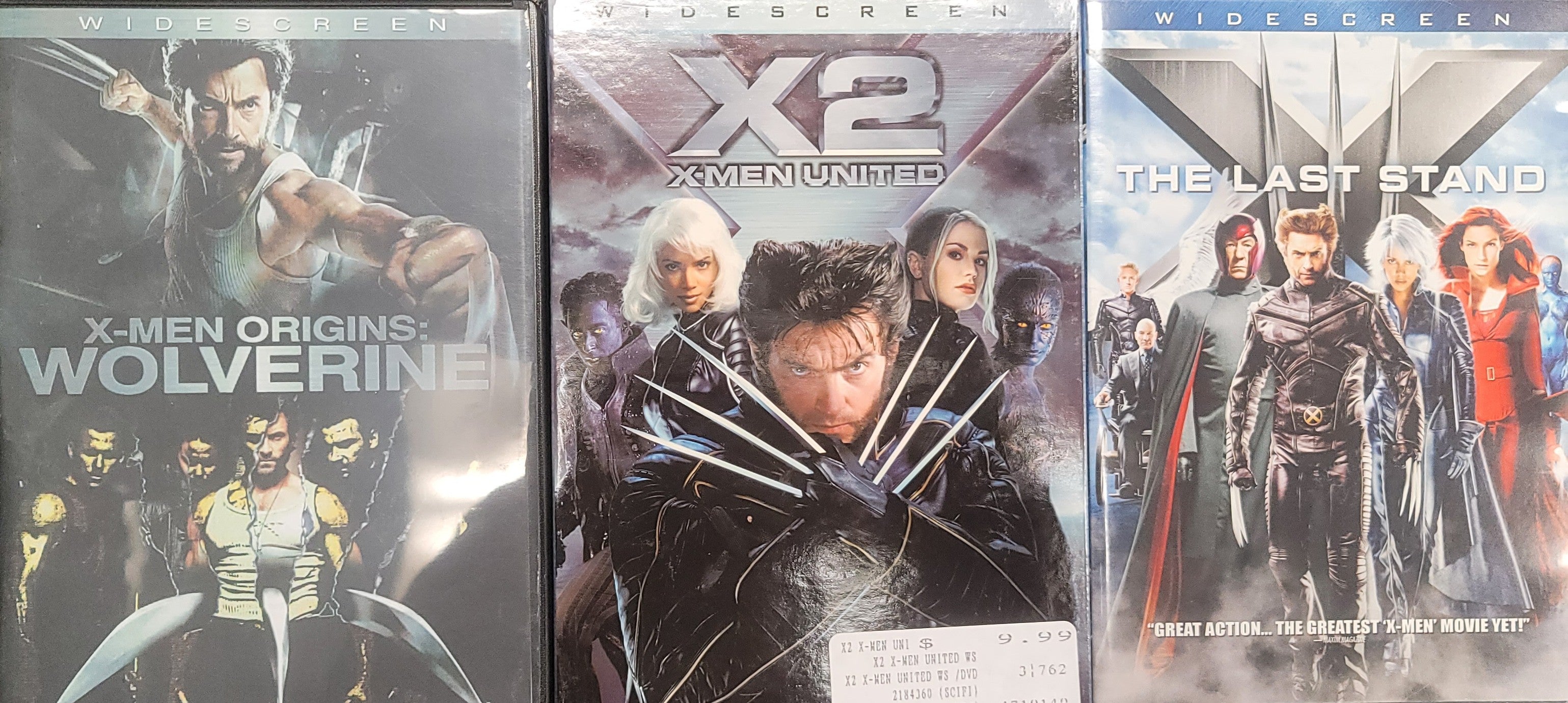 X-Men 3 Piece DVD Combo: X2, X3, X-Men Origins Wolverine