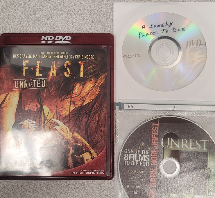 Horror DVD Movie Triple Play: Feast Unrated, Unrest, Lonely Place to Die