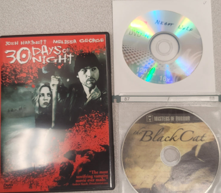 Horror DVD Movie Triple Play: 30 Days of Night, Black Cat, Night Wolf