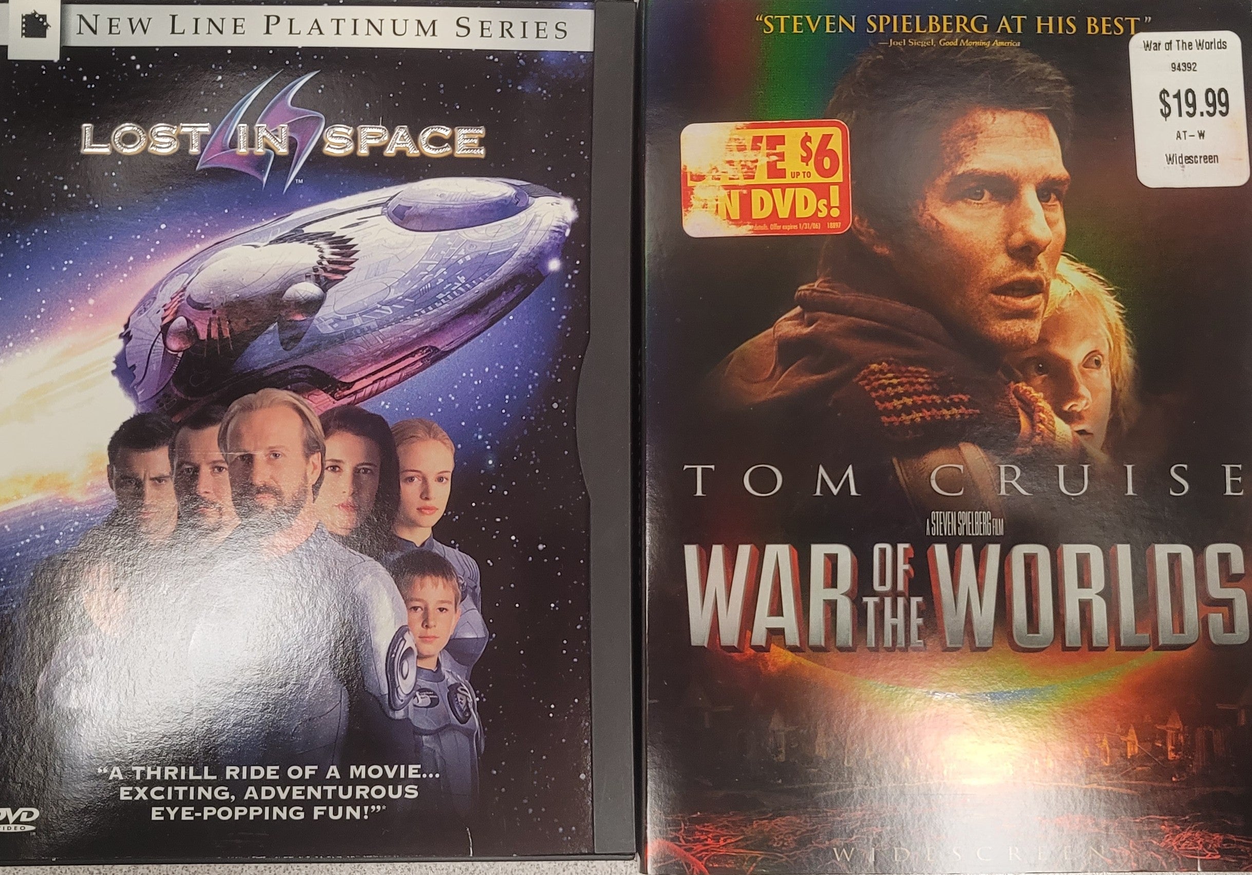 Sci-Fi DVD Movie Double Feature: Lost in Space, War of the Worlds