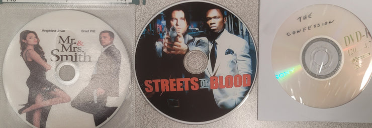 Mixed DVD Triple Play: Mr and Mrs Smith, Streets of Blood, The Confession
