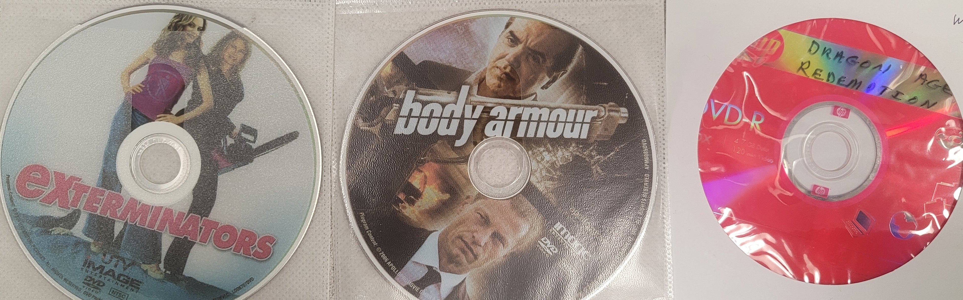 Mixed DVD Triple Play: Exterminators, Body Armour, Dragon Age Redemption