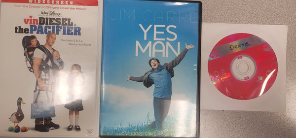 Mixed DVD Triple Play: Yes Man, The Pacifier, Drive