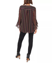 Vince Camuto Striped Flutter-Sleeve Top, Size Small