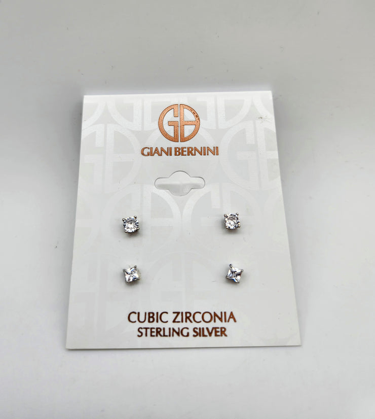 Giani Bernini 2-PC. Set Cubic Zirconia Stud Earrings in Sterling Silver