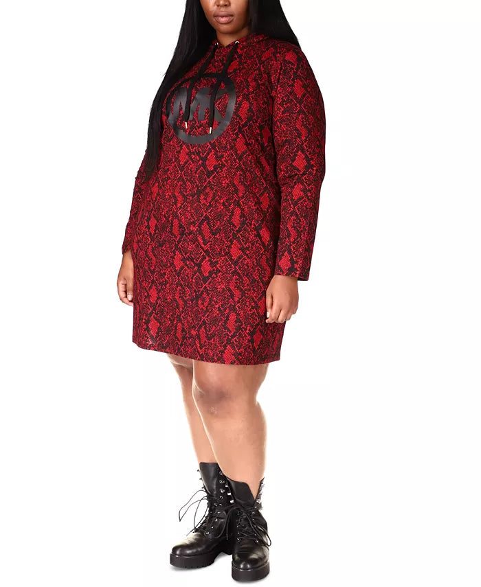 Michael Michael Kors Plus Size Printed Hoodie Dress