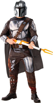Child Officially Licensed Boys Mandalorian Halloween Costume Large  Brown and Gr