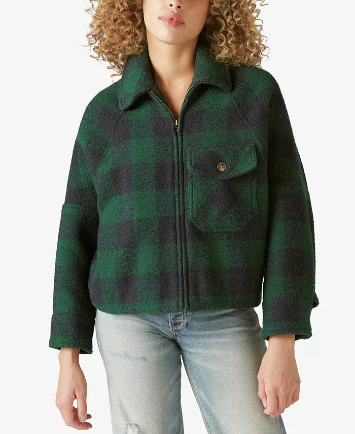 Lucky Brand Women’s Plaid Jacket, Size Medium