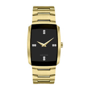 American Exchange Mens 1 / 10 Ct. Diamond Accent Gold-Tone Stainless Steel