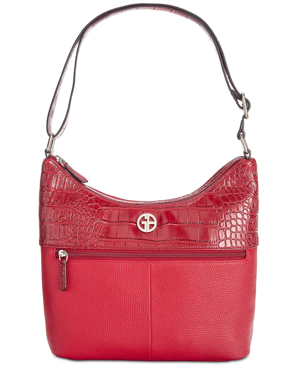 Giani Bernini  Pebble Crocodile Hobo Bag, Red