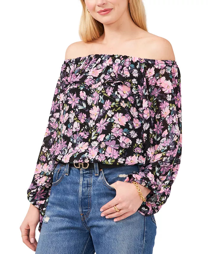 Vince Camuto Off the Shoulder Ruffle Top, Size XL