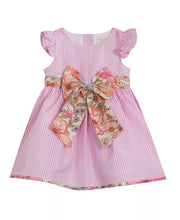 Rare Editions Baby Girls Lurex Seersucker Flutter Sleeve Dress,Pink, 3-6Months