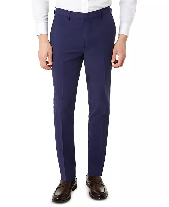 Michael Kors Mens Modern-Fit Stretch Solid Suit Pants