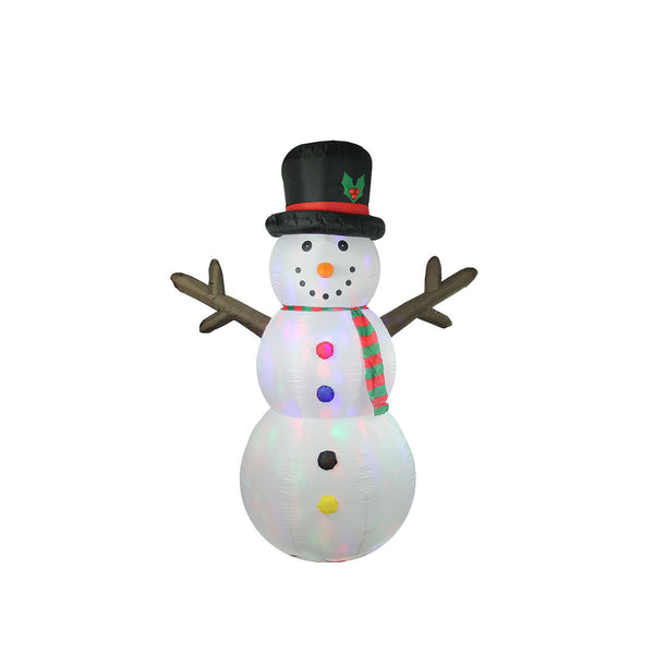 8 Inflatable Lighted Twinkle Snowman Christmas Yard Art Decoration