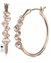 Givenchy Silk Stone Cluster Medium Hoop Earrings, 1 – Pink