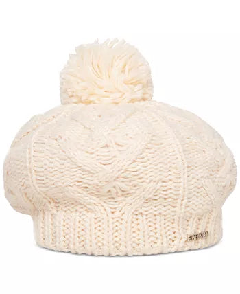 Steve Madden Cable-Knit Beret – Off White